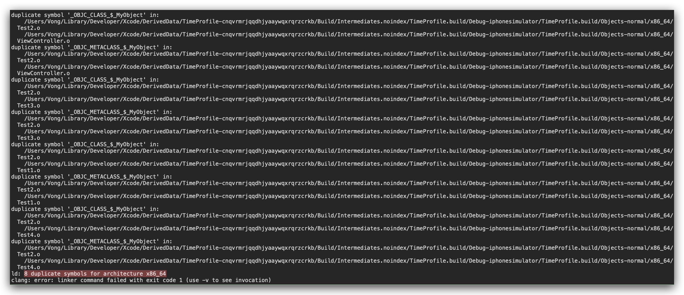 Xcode 报错